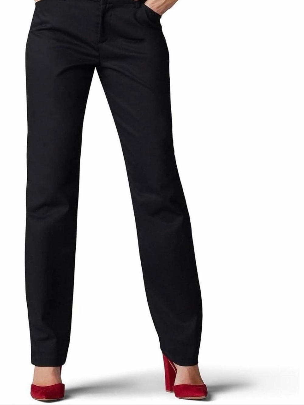 Lee Women's Black Straight-Leg Pants